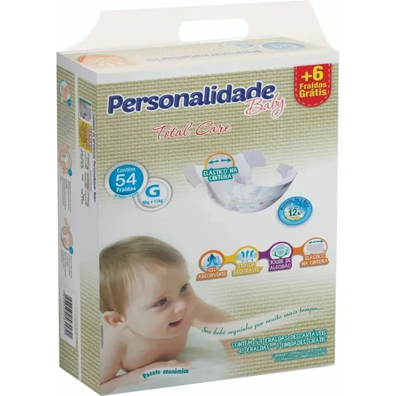 Personalidade Baby Total Care fralda XXG com 42 unidades Foto 1