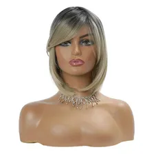 Peruca 100% Orgânica Curta Ombre Hair 100% Orgânica + Touca Foto mini 1