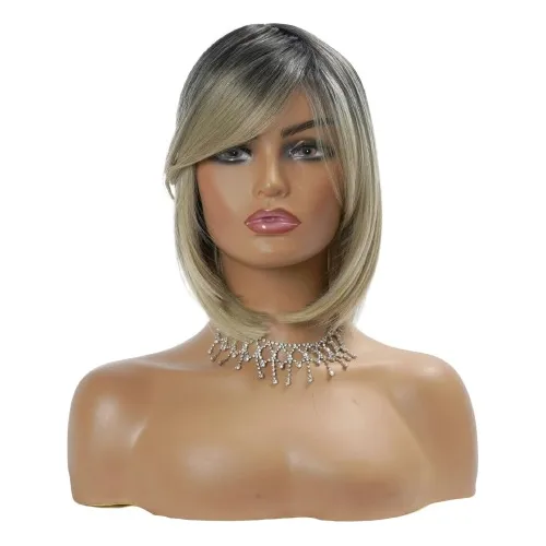 Peruca 100% Orgânica Curta Ombre Hair 100% Orgânica + Touca Foto 1
