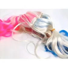 Peruca Alerquina Fantasia Loiro Rosa E Azul Cosplay Cor Amarelo Foto mini 2
