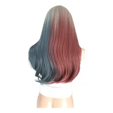 Peruca Lace Wig Lisa 2cores Fibra Bio Orgânica 60cm + Touca Foto mini 4
