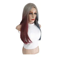 Peruca Lace Wig Lisa 2cores Fibra Bio Orgânica 60cm + Touca Foto mini  3