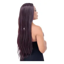Peruca Lisa Micro Pele Ombre 70 Cm - Fibra Orgânica +wig Cap Foto mini 2