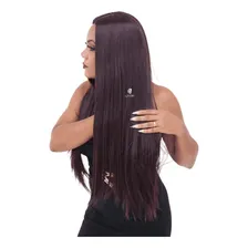 Peruca Lisa Micro Pele Ombre 70 Cm - Fibra Orgânica +wig Cap Foto mini 4