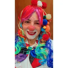 Peruca Longa Ondulada Colorida Cosplay Maluca Festa Fantasia Foto mini 2