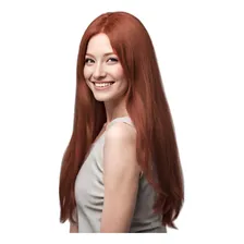 Peruca Ruiva Cabelo Longo Liso IdĂȘntico Humano OrgĂąnico Foto mini 2