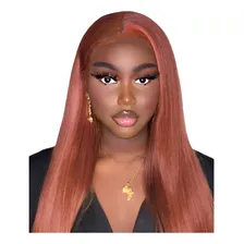 Peruca Ruiva Cabelo Longo Liso IdĂȘntico Humano OrgĂąnico Foto mini 4