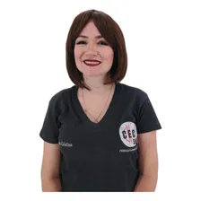 Peruca Wig Lisa Chanel Castanho Chocolate De Fibra Orgânica Foto mini 1
