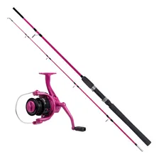 Pesca Molinete Feminino Carina Rosa 3000 + Sun Rosa Cor Tamanho Da 1,80m Foto  mini 1