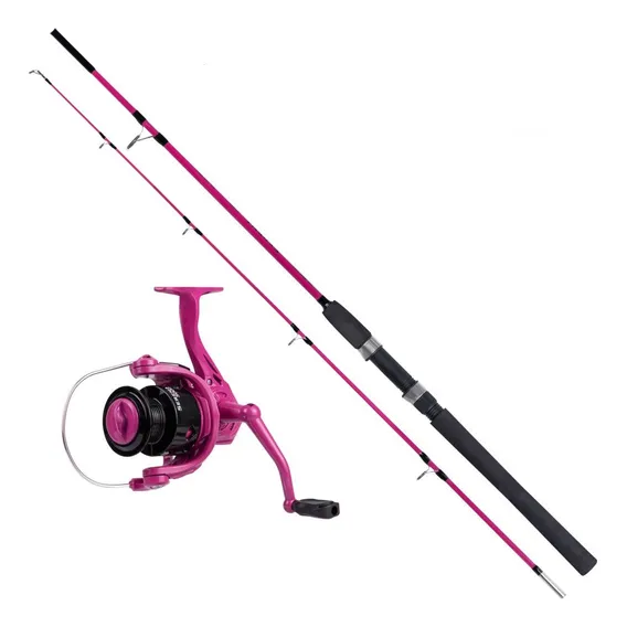Pesca Molinete Feminino Carina Rosa 3000 + Sun Rosa Cor Tamanho Da 1,80m Foto 1
