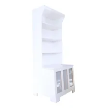 Pet Box 3 Com Vidro Expositor De Ração + Prateleiras Loja Cor Branco Foto  mini 1