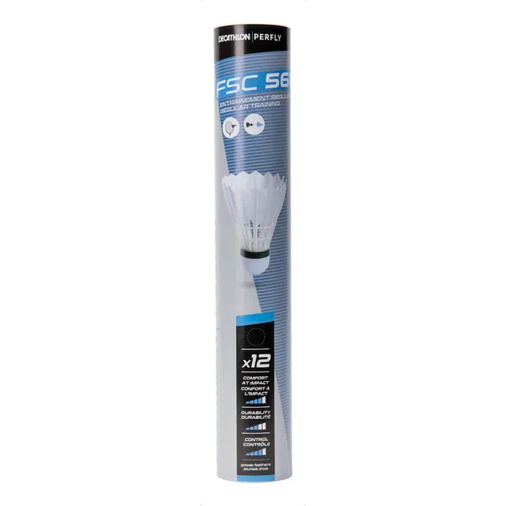 Peteca De Penas Badminton Fsc 560 Velocidade 77 (12 Petecas) Cor Branco Foto 1