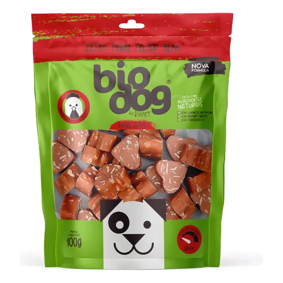 Petisco Biodog Cães Gourmet Love Bits Carne Bio Dog Foto 1