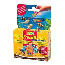 Petisco De Larvas P Peixes Tetra Fresh Delica Bloodworms 48g Foto mini 1