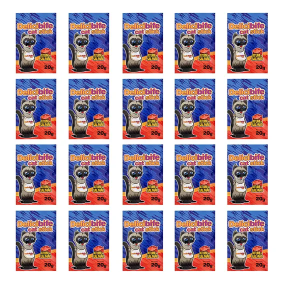 Petisco Gatos Delicibife Palitinho Atum E Salmão 20 X 20g Foto 1