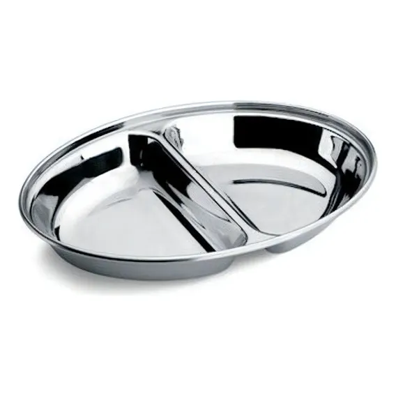 Petisqueira Inox 2 Divisões 20x14cm Foto 1
