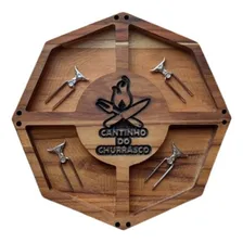 Petisqueira Personalizada Octagonal 30cm 4 Cavidades Cor Marrom Foto mini 1