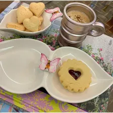 Petisqueira Wolff Borboletas De Porcelana Cor Branco Foto mini 4