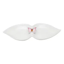 Petisqueira Wolff Borboletas De Porcelana Cor Branco Foto mini 1