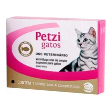 Petzi Gatos Vermifugo 4 Comprimidos Ceva Giardia Lombriga Foto mini  2