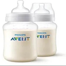 Philips 2 Mamadeira Avent Classica 260ml Bico 2 Anticolica 1m+ Cor Transparente Liso Foto  mini 1