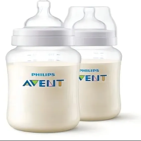 Philips 2 Mamadeira Avent Classica 260ml Bico 2 Anticolica 1m+ Cor Transparente Liso Foto 1