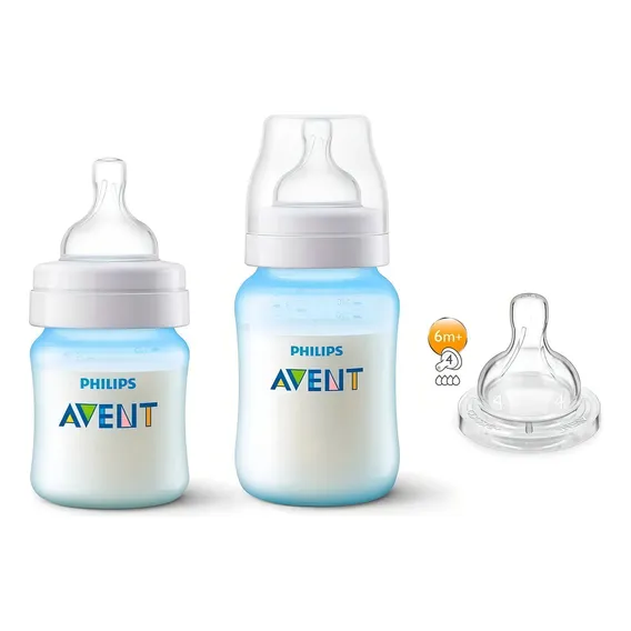 Philips Avent Anti-colic Clássica Kit Mamadeira 260ml azul Foto 1