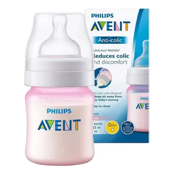 Philips Avent mamadeira classica 125ml a melhor antic贸lica cor rosa Foto 1
