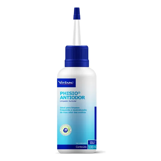 Phisio Antiodor Limpador Auricular 100ml - Virbac Foto 1