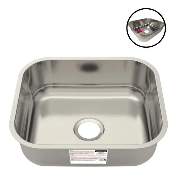 Pia Cuba De Embutir Lavínia Aço Inox Retangular Tramontina Foto 1