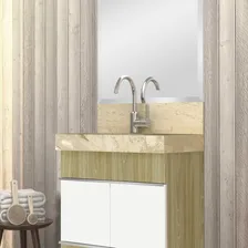 Pia De Banheiro Em Porcelanato Com Cuba Esculpida 60cm Slim Foto mini 2