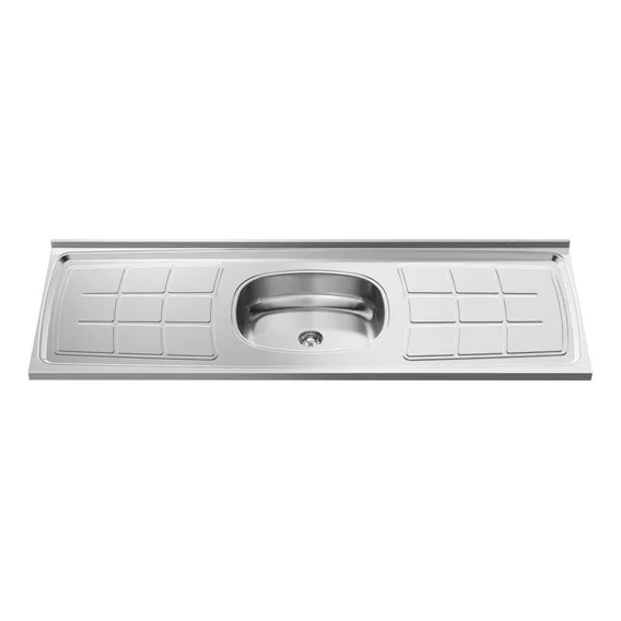 Pia De Cozinha Com Cuba E Válvula Bali 150cm Aço Inox - Ghel Foto 1
