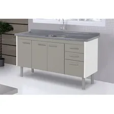 Pia De Cozinha Em Mármore Sintético Com Cuba Em Aço Inox Foto mini 2