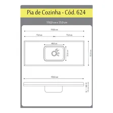 Pia De Cozinha Em Mármore Sintético Com Cuba Em Aço Inox Foto mini 3