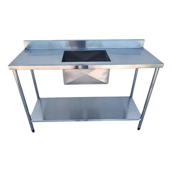 Pia Inox Industrial Mesa 180x60x90 Centro/direita/esquerda Foto 1