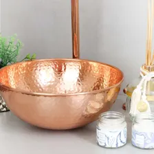 Pia Para Banheiro Lavabo 5 Litros Em Cobre Sem Alça Válvula Inclusa Foto mini  3