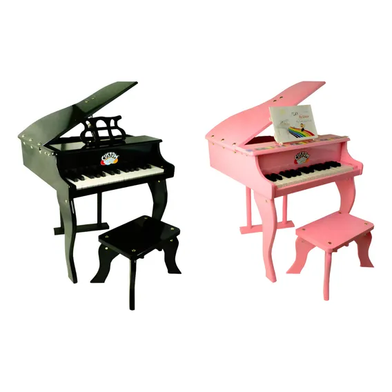 Piano De Cauda Infantil Acustico 30 Teclas - Cores Diversas Cor Rosa Foto 1