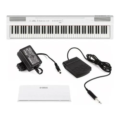 Piano Digital Yamaha P121 Wh Branco Com Pedal Sustain Foto 1