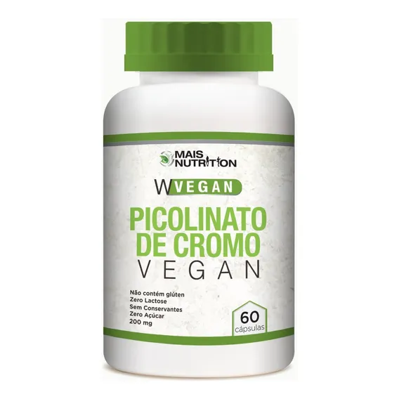 Picolinato De Cromo 200mg 60 Capsulas Wvegan Foto 1