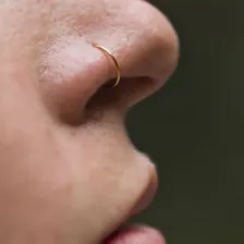 Piercing Argola Nariz Orelha Ouro 18k 10mm Foto mini 3