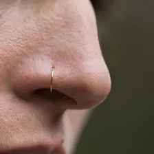 Piercing Argola Nariz Orelha Ouro 18k 10mm Foto mini 4