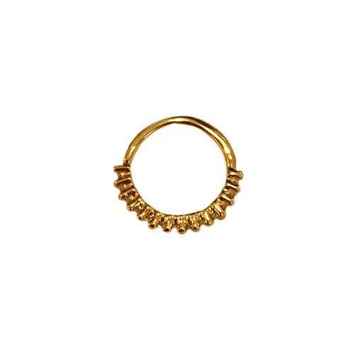 Piercing Argola Torção Cravejada - Folheado A Ouro 6mm Cor Dourado Foto 1