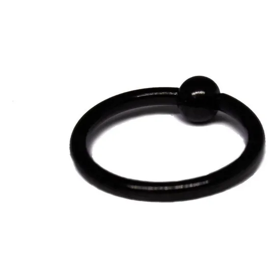 Piercing Argola Unissex Para Septo Orelha Cartilagem Preto Foto 1