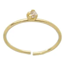 Piercing Argolinha Pedrinha Solitário Ouro 18k Legítimo Foto  mini 1