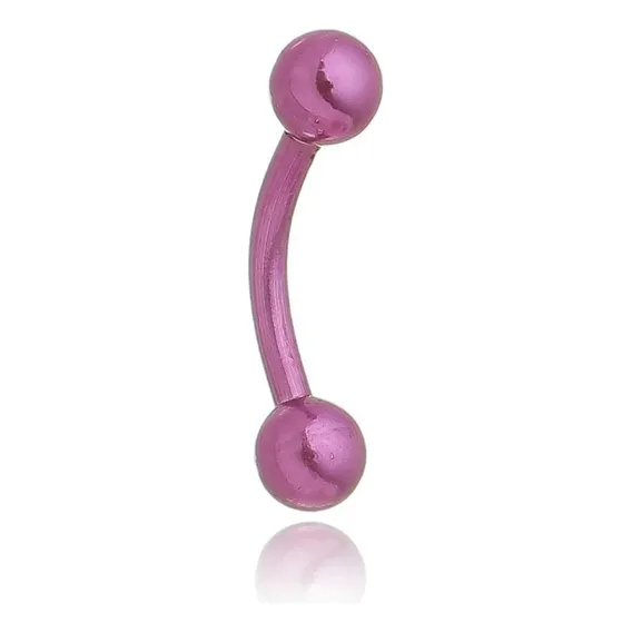 Piercing Banana Helix Orelha Boca Septo Labret Aço Inox Bola Foto 1