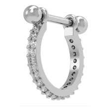 Piercing Conch 15mm Cravejado 24 Zircônias - Prata 925 Foto  mini 1