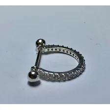 Piercing Conch 15mm Cravejado 24 Zircônias - Prata 925 Foto mini  2