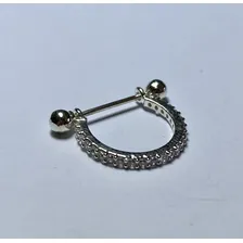 Piercing Conch 15mm Cravejado 24 Zircônias - Prata 925 Foto mini  3