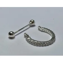 Piercing Conch 15mm Cravejado 24 Zircônias - Prata 925 Foto mini 4