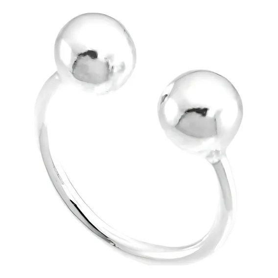 Piercing Fake Duas Bolinhas Prata 925 Foto 1